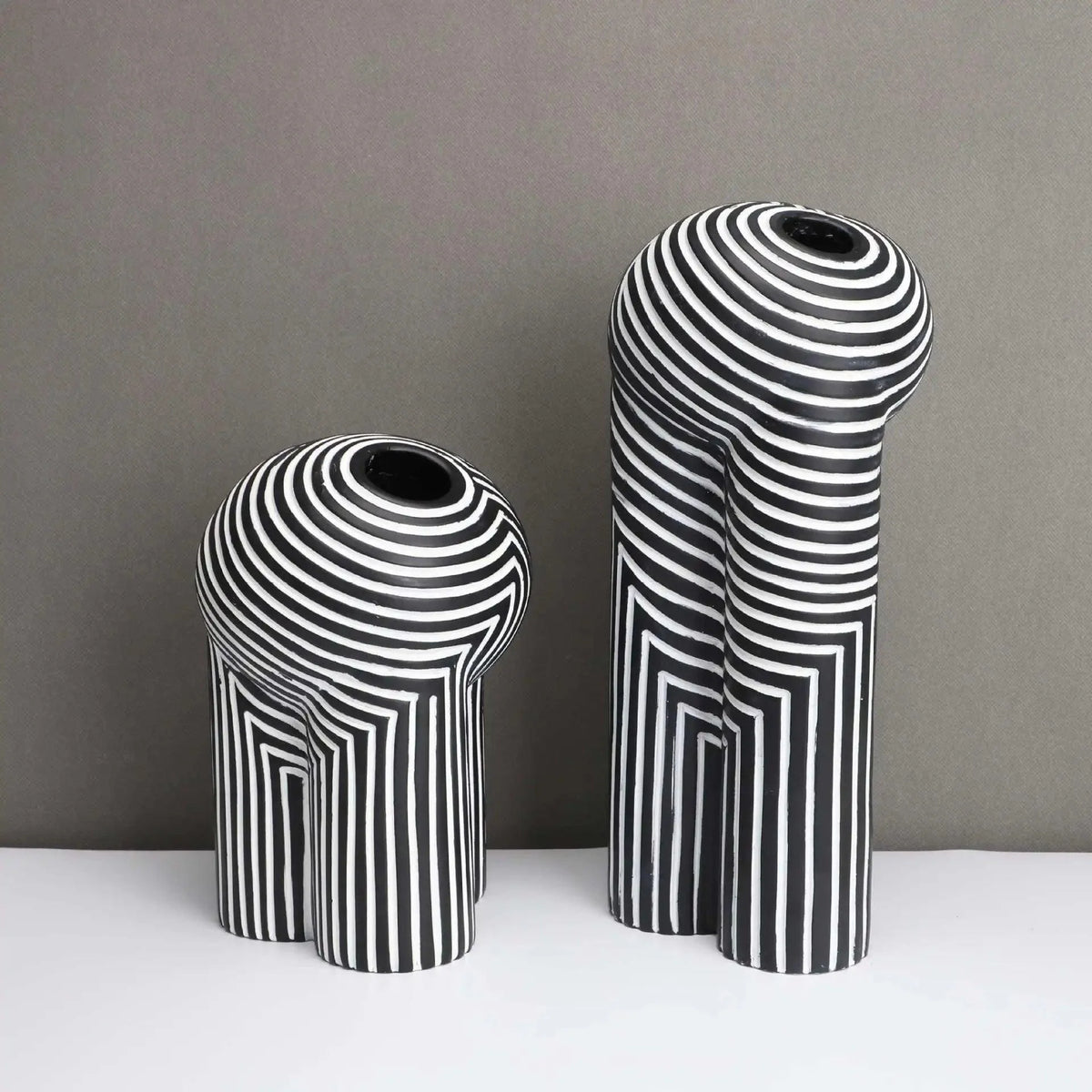 Modern Striped Vases