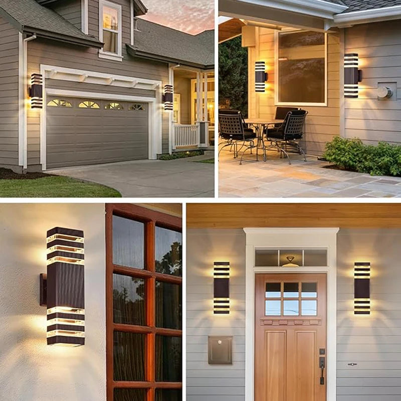 TowerGlow — Outdoor Ribbed LED Wall Sconce
