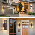 TowerGlow — Outdoor Ribbed LED Wall Sconce