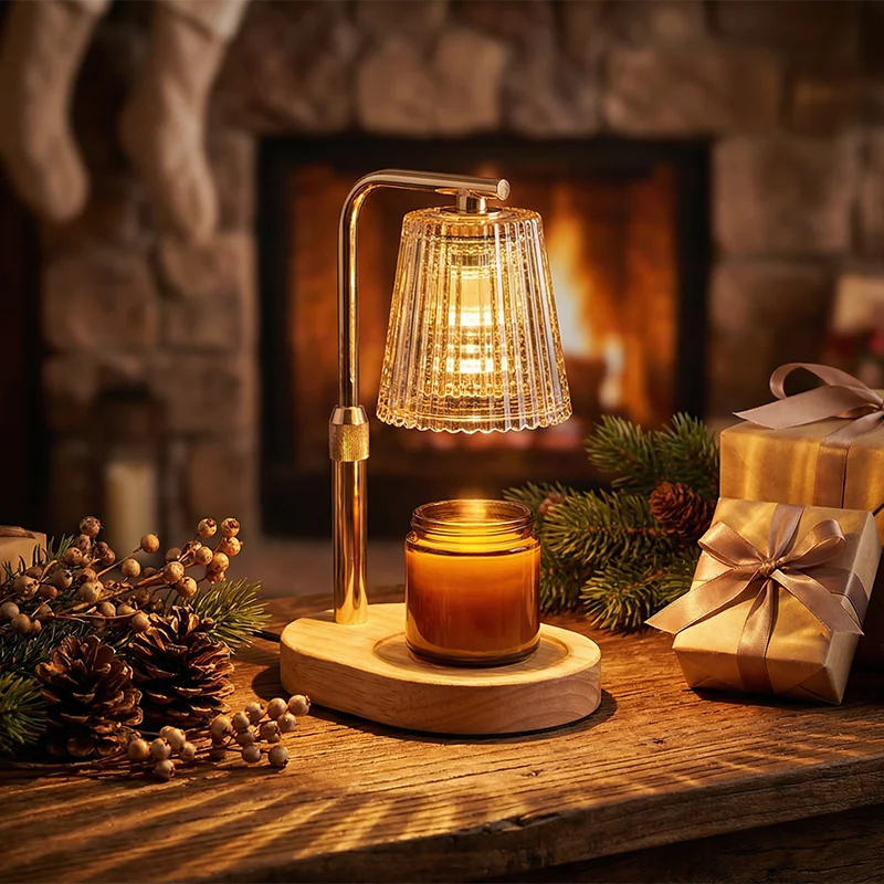 Candle Warmer Lamp with Timer and Dimmer, Electric Candle Warmer for Jar Candles, Adjustable Height