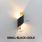 TwistGlow — Spiral Outdoor LED Wall Sconce