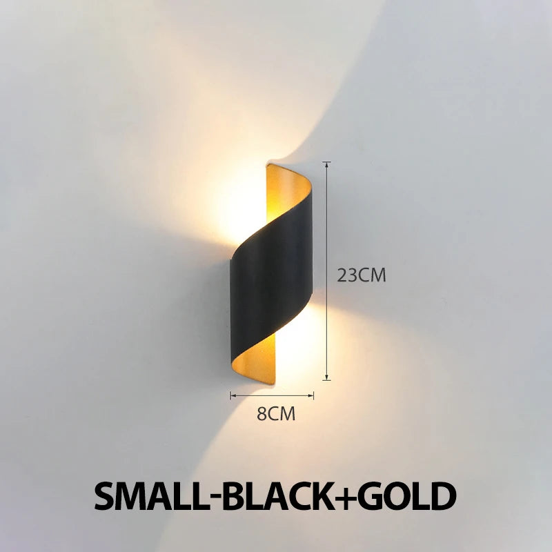 TwistGlow — Spiral Outdoor LED Wall Sconce