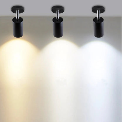 SpotTrack GU10 Wall & Track Spotlight — 340° Rotatable, 7W LED, Black Gold White, Hardwired