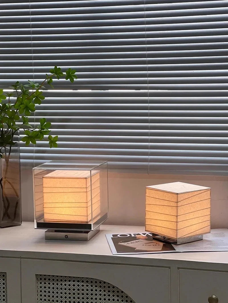Shoji Cube Table Lamp