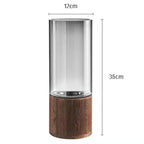 Wooden Glass Floral Vase
