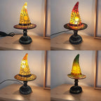 WitchHat Stained Glass Lamp — Mystical Tiffany-Style Decor