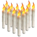Floating Window Candles with Suction Cups, Flameless Hanging LED Taper Candles, Christmas Window Decor