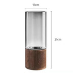 Wooden Glass Floral Vase