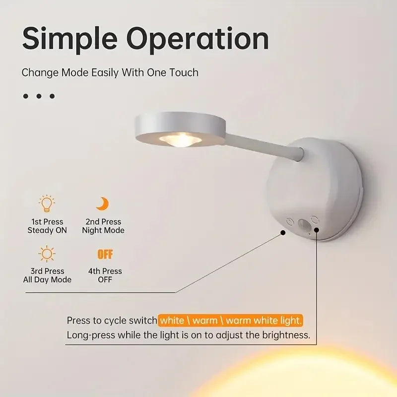 SpotGlow — Rechargeable Motion Sensor Spotlight