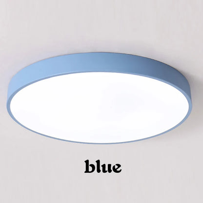 SlimGlow Ultra-Thin LED Ceiling Light — Flush Mount, 3 Colors, Multiple Sizes & Finishes