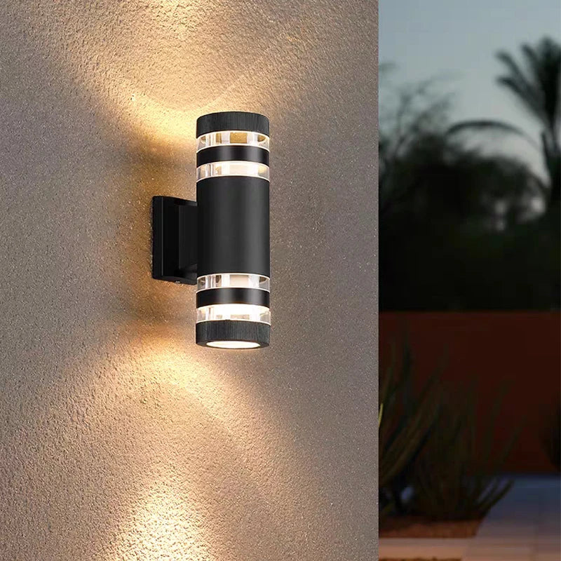 TowerGlow — Outdoor Ribbed LED Wall Sconce
