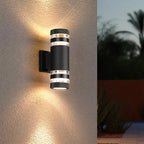 TowerGlow — Outdoor Ribbed LED Wall Sconce