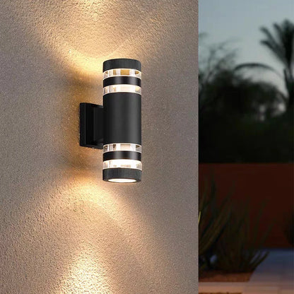TowerGlow — Outdoor Ribbed LED Wall Sconce