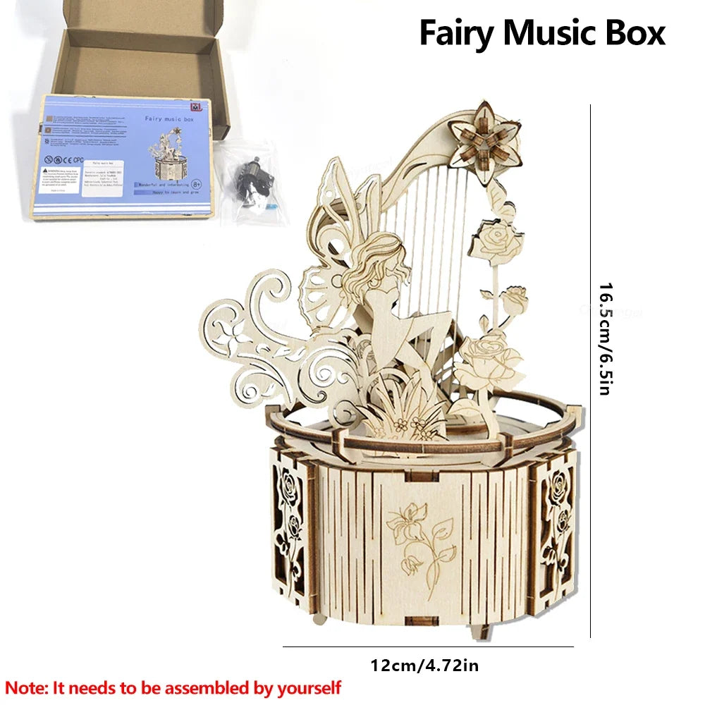 Moon & Star Music Box Wooden Puzzle