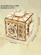 Locker Puzzle Box DIY 3D Wooden Puzzle Kit