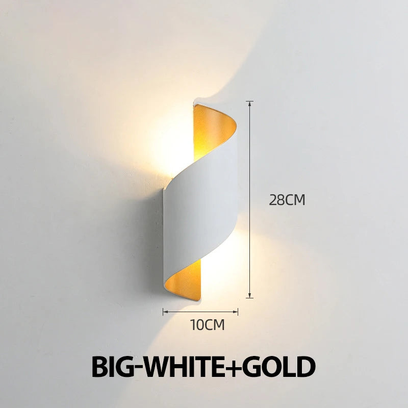 TwistGlow — Spiral Outdoor LED Wall Sconce