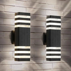 TowerGlow — Outdoor Ribbed LED Wall Sconce