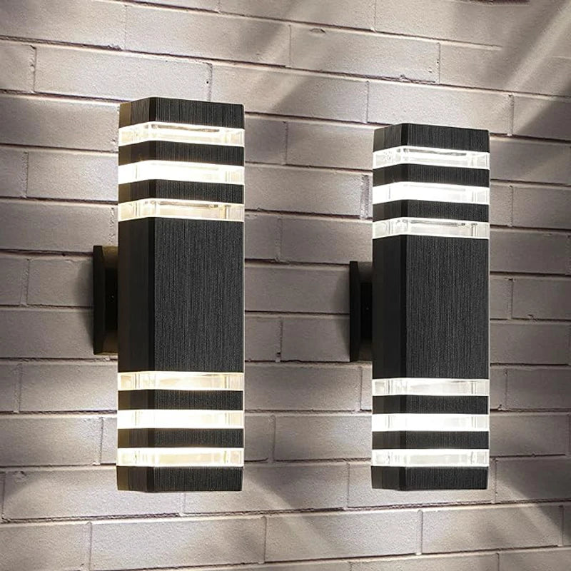 TowerGlow — Outdoor Ribbed LED Wall Sconce