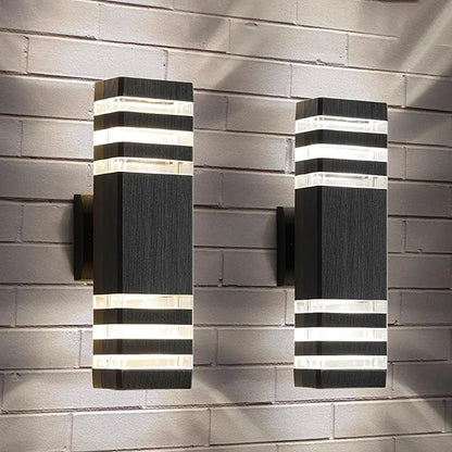 TowerGlow — Outdoor Ribbed LED Wall Sconce