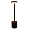 Classic Cordless Table Lamp Rechargeable, Metal LED Bedside Lamp, 3 Color Stepless Dimming Touch