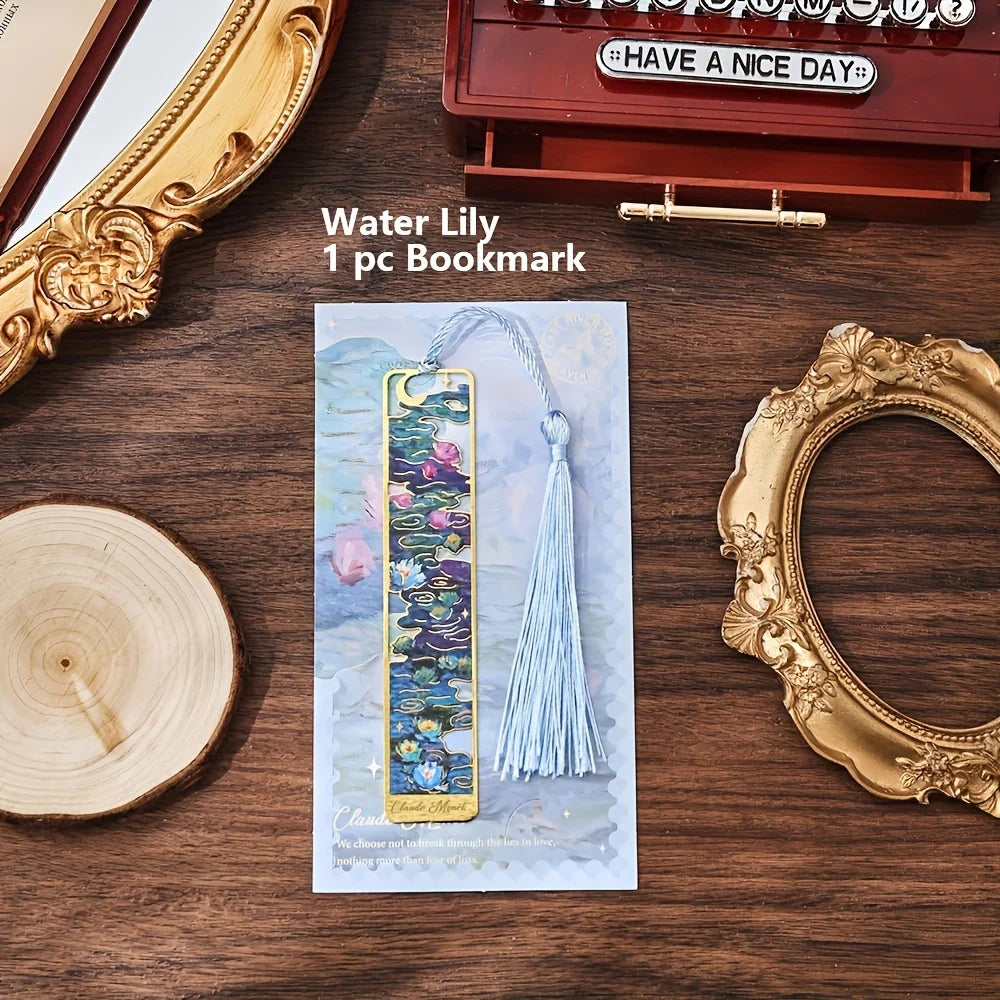 ArtMark Van Gogh Irises — Brass Metal Bookmark
