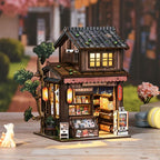 Kasuga Grocery Store DIY Miniature House Kit with LED Lights
