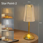 StarGlow Crystal Cordless Table Lamp — Touch Dimmer