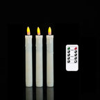 Flameless Taper Candles with Remote, 7 Inch Battery Operated LED Candlesticks, Set of 3, Flickering