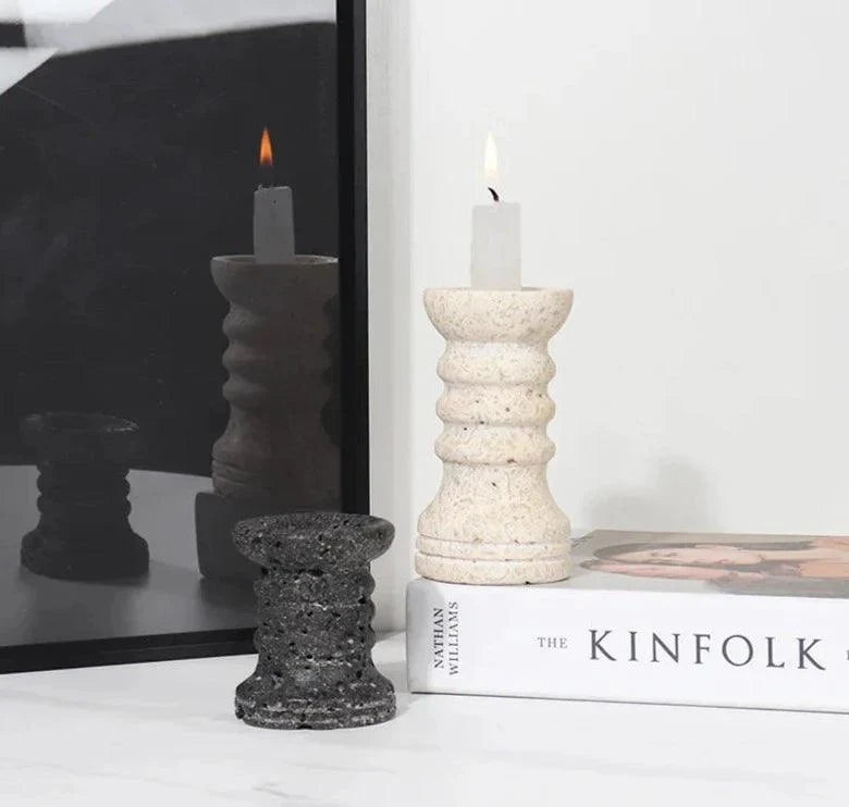 Timeless Stone Candle Holder