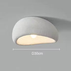 StoneGlow Wabi-Sabi Ceiling Light — Textured Flush Mount, E27, Nordic Minimalist, 11.8"