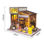 Motorcycle Repair Shop DIY Miniature House Kit