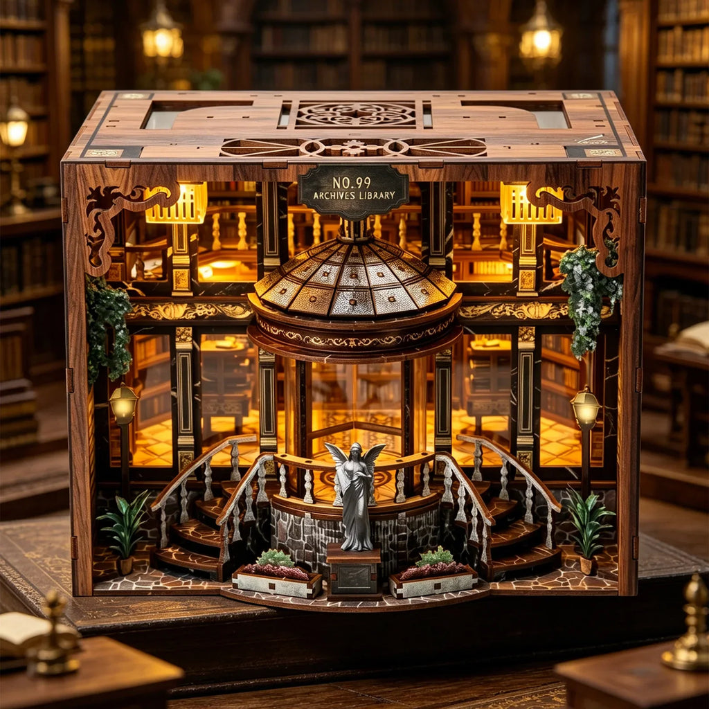 No.99 Archive Library DIY Book Nook Kit with LED Light