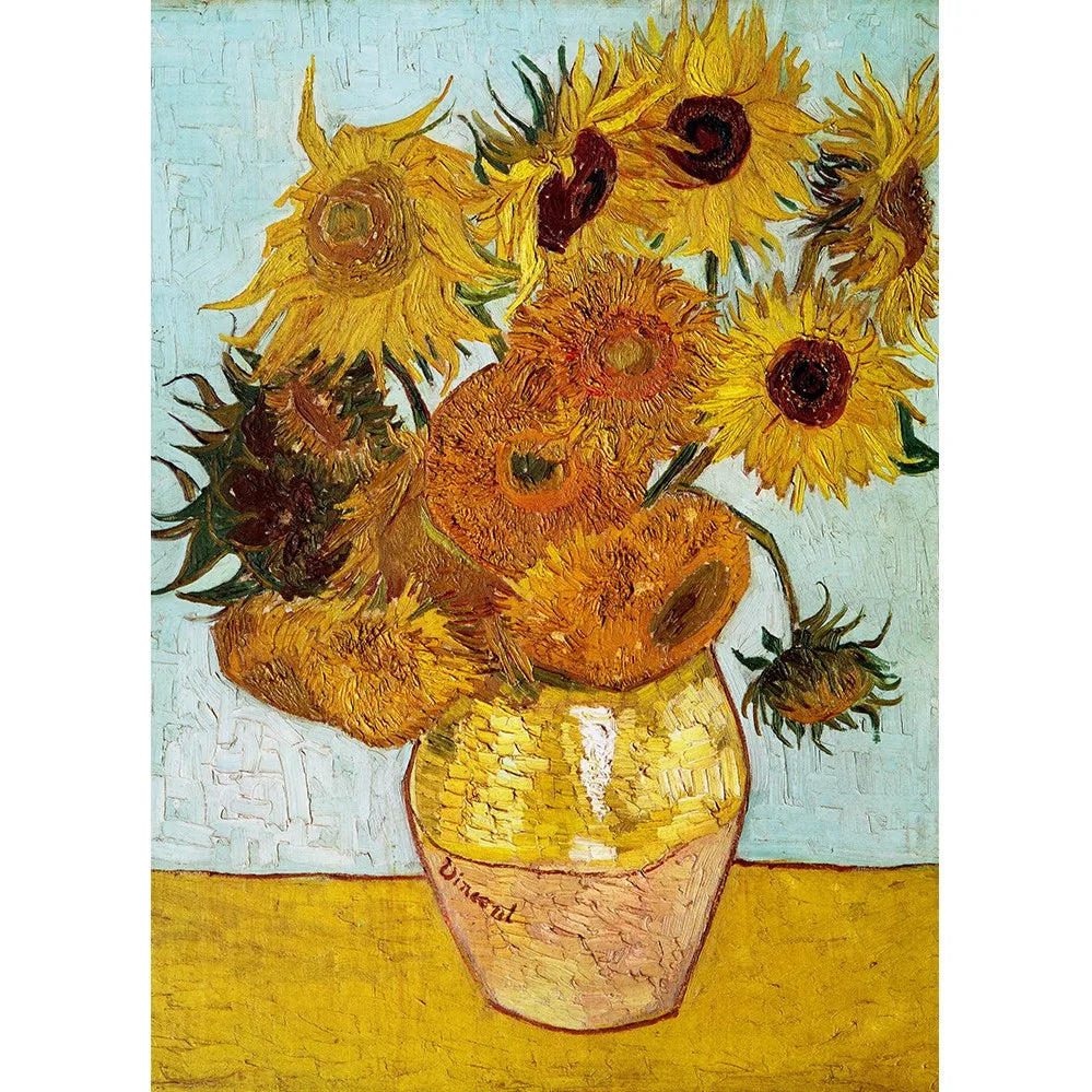 1000 Piece Jigsaw Puzzle for Adults, Van Gogh, Sunflowers, Difficult Art Puzzle, Gift