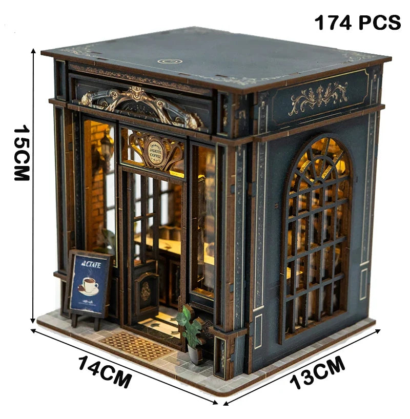 Coffee Shop DIY Miniature House Kit
