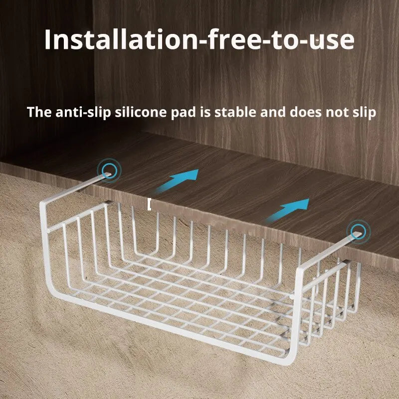 SpaceHook™ Metal Hanging Storage Basket (Wall & Cabinet Mount)