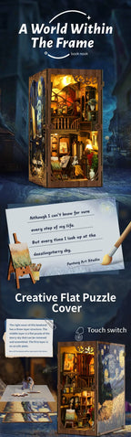 World Within Frame Figurines Miniatures DIY Book Nook Kit
