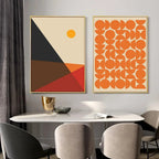 Orange Figures Prints