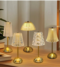 StarGlow Crystal Cordless Table Lamp — Touch Dimmer