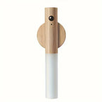 WoodGlow Motion Sensor Wall Light — Rechargeable, Magnetic, Dimmable Warm White, Wood Look