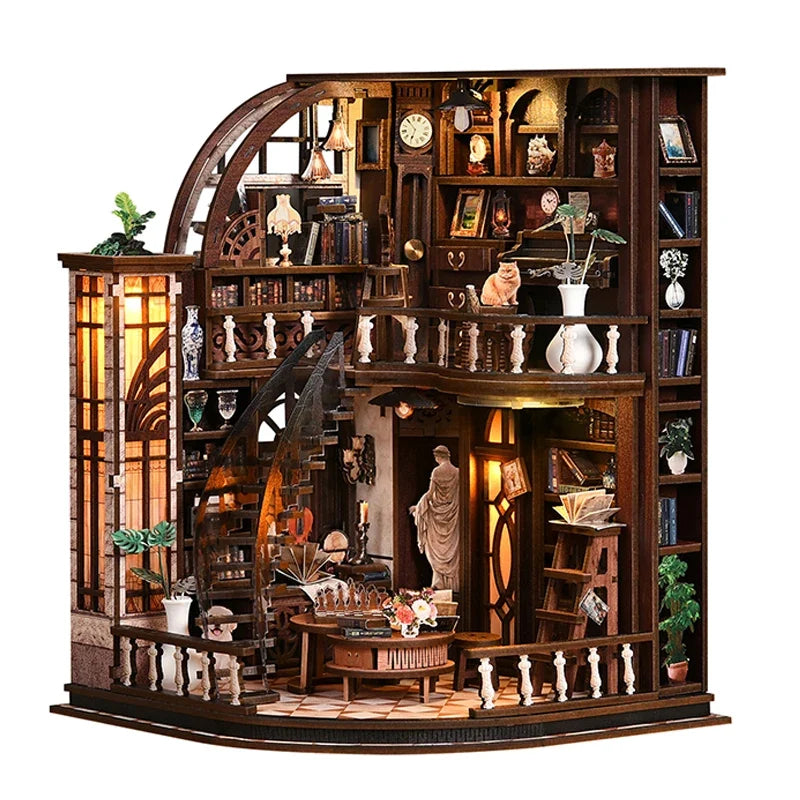 Bacchus Bookstore DIY Miniature House Kit