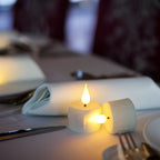 Rechargeable LED Tea Light Candles with Remote, Flameless Tealights USB Charging, Timer, Ivory