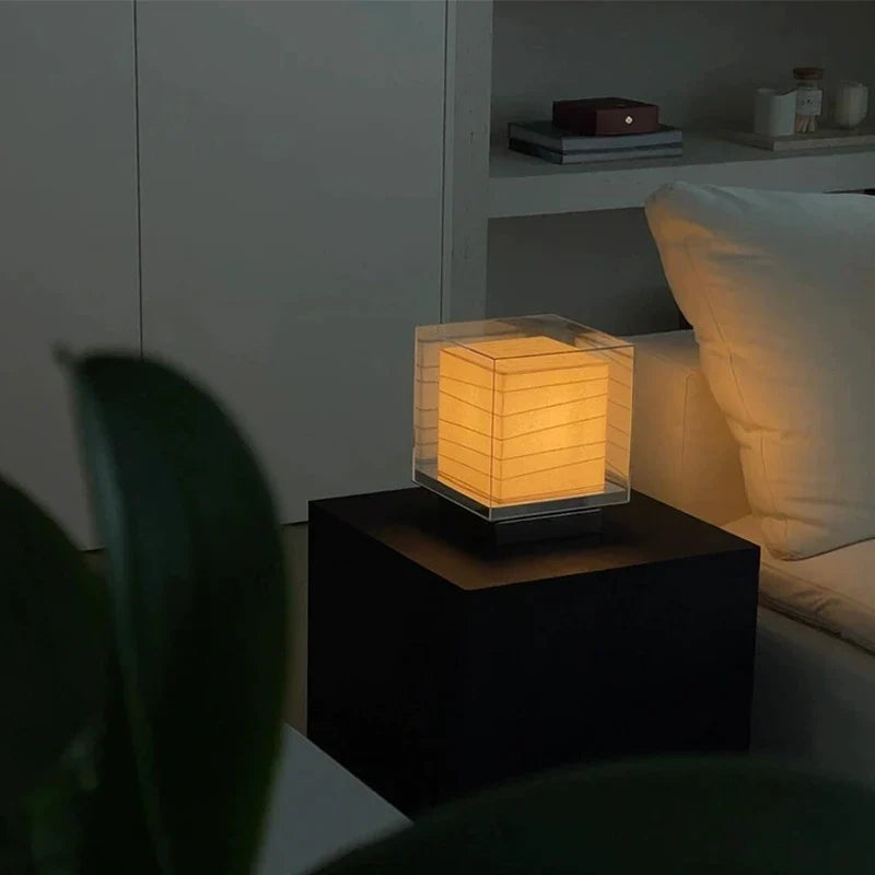 Shoji Cube Table Lamp