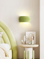 RidgeGlow — Decorative Ribbed Resin Wall Sconce