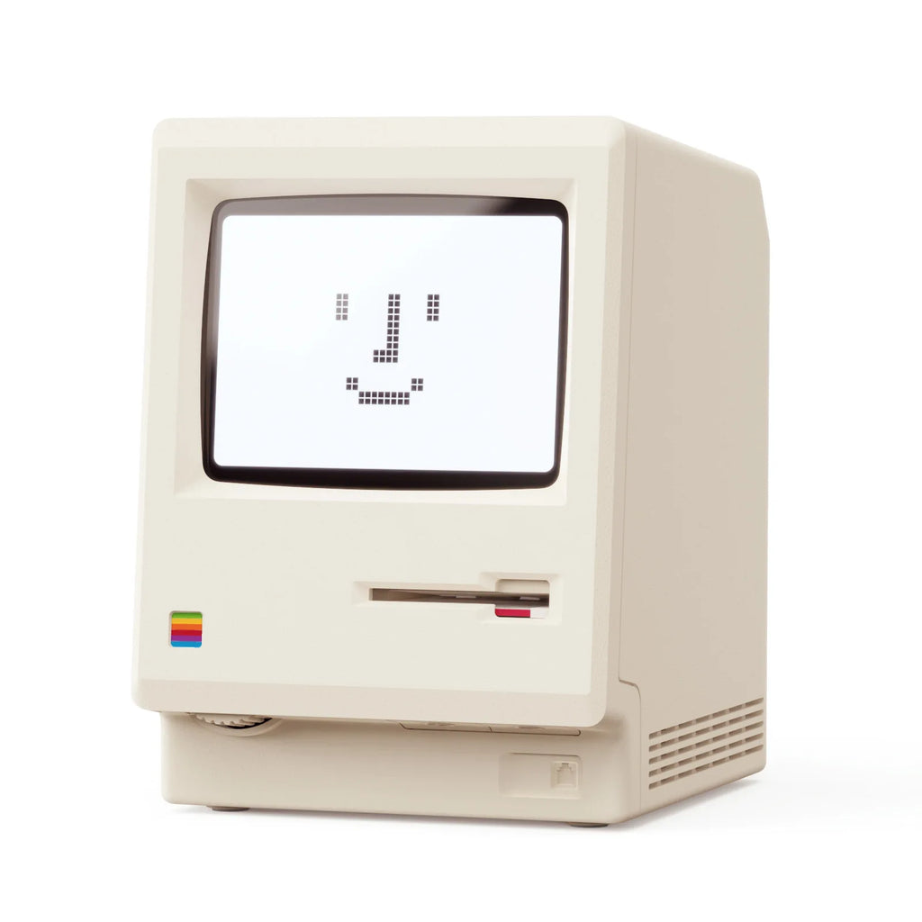 PixelGlow Retro Desk Clock — Vintage Computer Alarm with Ambient Light & 60-Day Battery