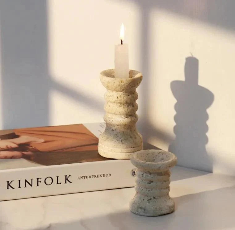 Timeless Stone Candle Holder