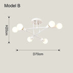 OrbitGlow — Mid-Century Sputnik Ceiling Light