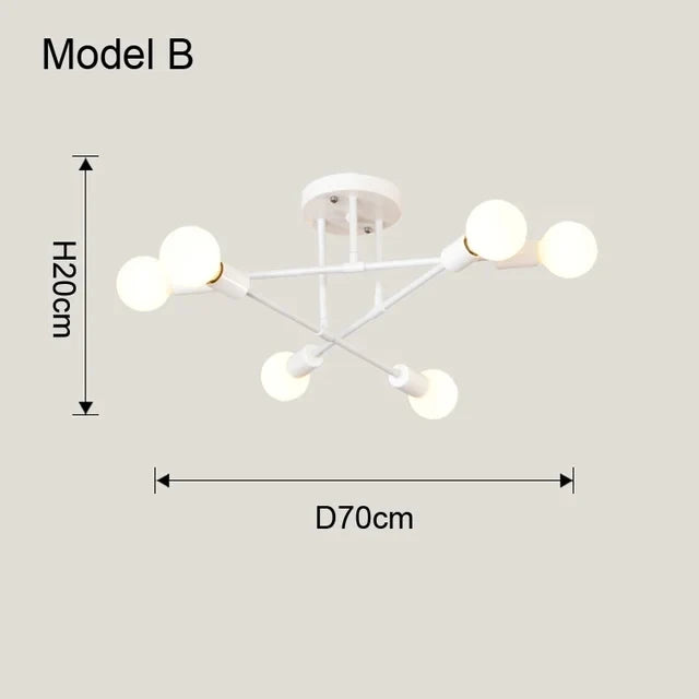 OrbitGlow — Mid-Century Sputnik Ceiling Light