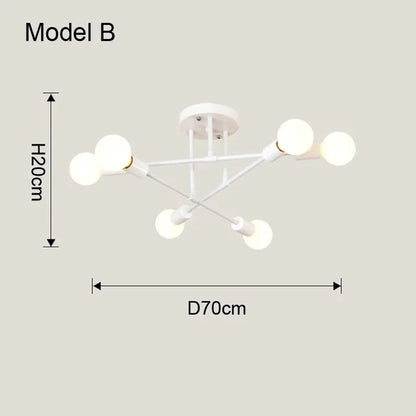 OrbitGlow — Mid-Century Sputnik Ceiling Light