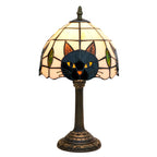 TiffanyCat Stained Glass Table Lamp — Vintage Cat Decor