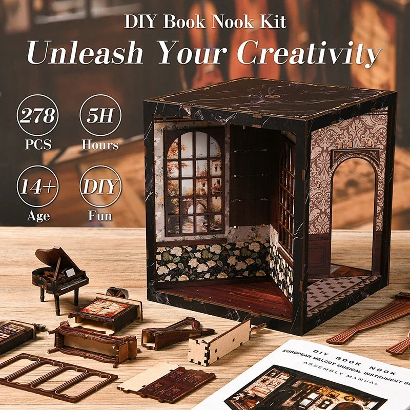 European Melody Box DIY Book Nook Kit